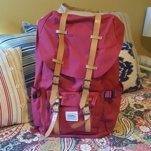 Kaukko Vintage Looking Red Backpack